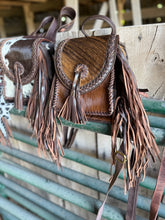 Load image into Gallery viewer, Mini Fringe Cowhide Backpack