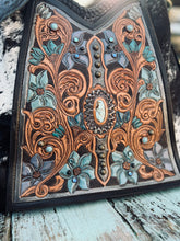 Load image into Gallery viewer, Turquoise Floral Hand Tooled Braided Dutton Deluxe
