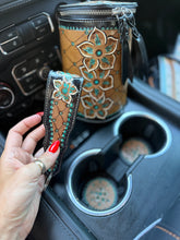 Load image into Gallery viewer, Floral Blossom Tooled Leather Car Accessories Bundle 15” Standard