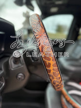 Load image into Gallery viewer, Neutral Leopard Floral Steering Wheel Cover