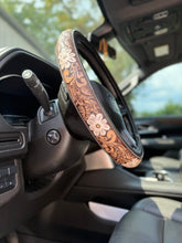 Load image into Gallery viewer, Neutral Floral Steering Wheel Cover