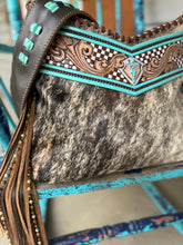 Load image into Gallery viewer, Turquoise Checkered Lighting Bolt Dutton-CC