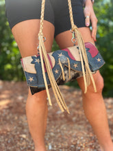 Load image into Gallery viewer, Red, White, and Blonde Boot Top Clutch