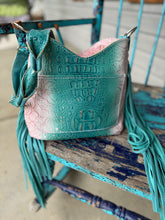 Load image into Gallery viewer, Pink and Teal Croc Sage