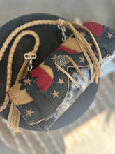 Load image into Gallery viewer, Red, White, and Blonde Boot Top Clutch