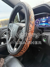 Load image into Gallery viewer, Neutral Leopard Floral Steering Wheel Cover