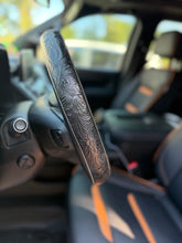 Load image into Gallery viewer, Black Floral Steering Wheel Cover