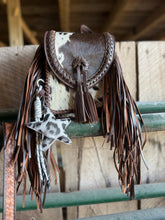 Load image into Gallery viewer, Mini Fringe Cowhide Backpack