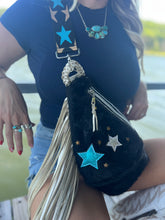 Load image into Gallery viewer, Black Cowhide Sling Bag