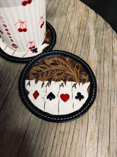 Load image into Gallery viewer, Aces Tooled Drink Coasters- 4 Piece