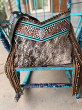 Load image into Gallery viewer, Turquoise Checkered Lighting Bolt Dutton-CC