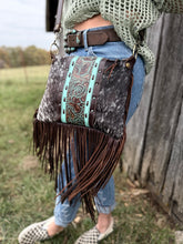 Load image into Gallery viewer, Brown and Turquoise Roses Maybelle