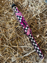 Load image into Gallery viewer, Tooled Dog Collar-Pink Lighting Bolt