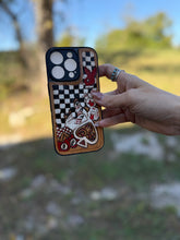 Load image into Gallery viewer, Tooled Checkers Bunny Phone Case