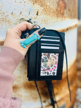 Load image into Gallery viewer, Lighting Bolt Turq Checkers Mini Wallet