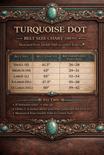 Load image into Gallery viewer, Turquoise Sunburst Tooled Belt