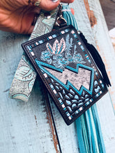 Load image into Gallery viewer, Lighting Bolt Turquoise Card Holder