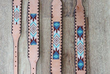 Load image into Gallery viewer, Turquoise and Brown Beaded Puppers Collar
