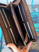 Load image into Gallery viewer, Sunflower Large Zippered Wallet
