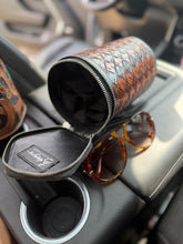 Load image into Gallery viewer, Checkered Tooled Sunglass Case

