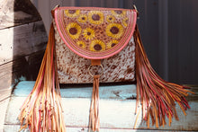 Load image into Gallery viewer, Dutton Sunflower Pink Tooled Flap CC
