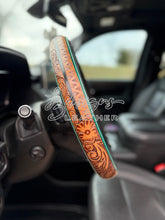 Load image into Gallery viewer, Simple Floral Tooled Steering Wheel Cover
