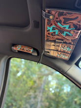 Load image into Gallery viewer, Aztec Tooled Leather Car Accessories Bundle 15” Standard
