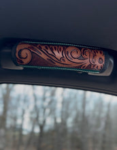 Load image into Gallery viewer, Floral Turquoise Oh Sheet Handle Cover
