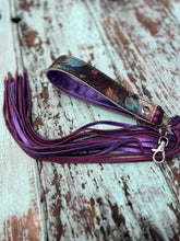 Load image into Gallery viewer, Purple Rainbow Cowgirl keychain
