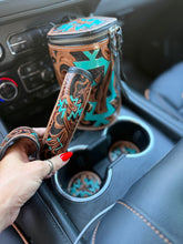 Load image into Gallery viewer, Aztec Tooled Leather Car Accessories Bundle 15” Standard
