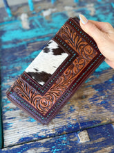 Load image into Gallery viewer, Turquoise Dot Large Zippered Wallet
