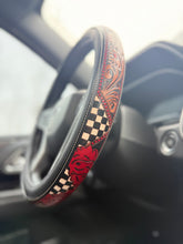 Load image into Gallery viewer, Roses After Dark Steering Wheel Cover
