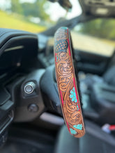 Load image into Gallery viewer, Spads Turq and Pink Steering Wheel Cover
