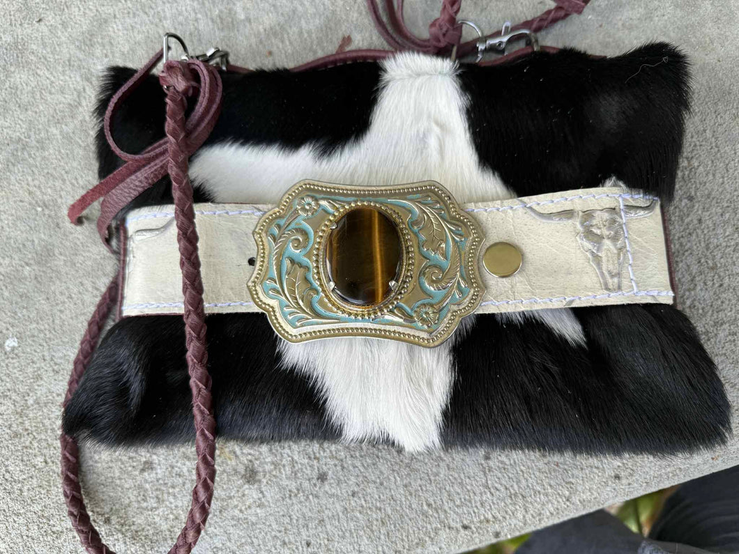 Silver Longhorn buckle Bend & Snap