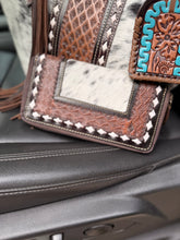 Load image into Gallery viewer, Turquoise Trails Tooled Cowhide Wallet
