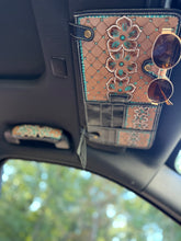 Load image into Gallery viewer, Floral Blossom Tooled Leather Car Accessories Bundle 15” Standard
