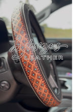 Load image into Gallery viewer, Sunburst Pattern Tooled Steering Wheel Cover
