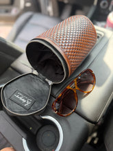 Load image into Gallery viewer, Basketweave Tooled Sunglass Case
