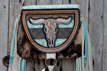 Load image into Gallery viewer, Longhorn LV Hand Tooled Flap Reg Juney
