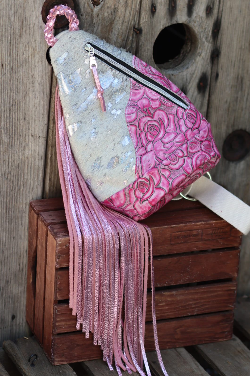 LV Sling Body Bag Metallic Barbie