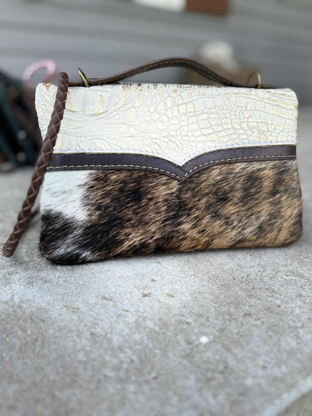 Gold Croc Bend & Snap