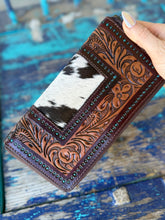 Load image into Gallery viewer, Turquoise Dot Large Zippered Wallet
