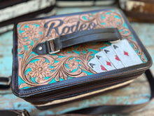 Load image into Gallery viewer, Brown Rodeo Double Decker Jewlery Case
