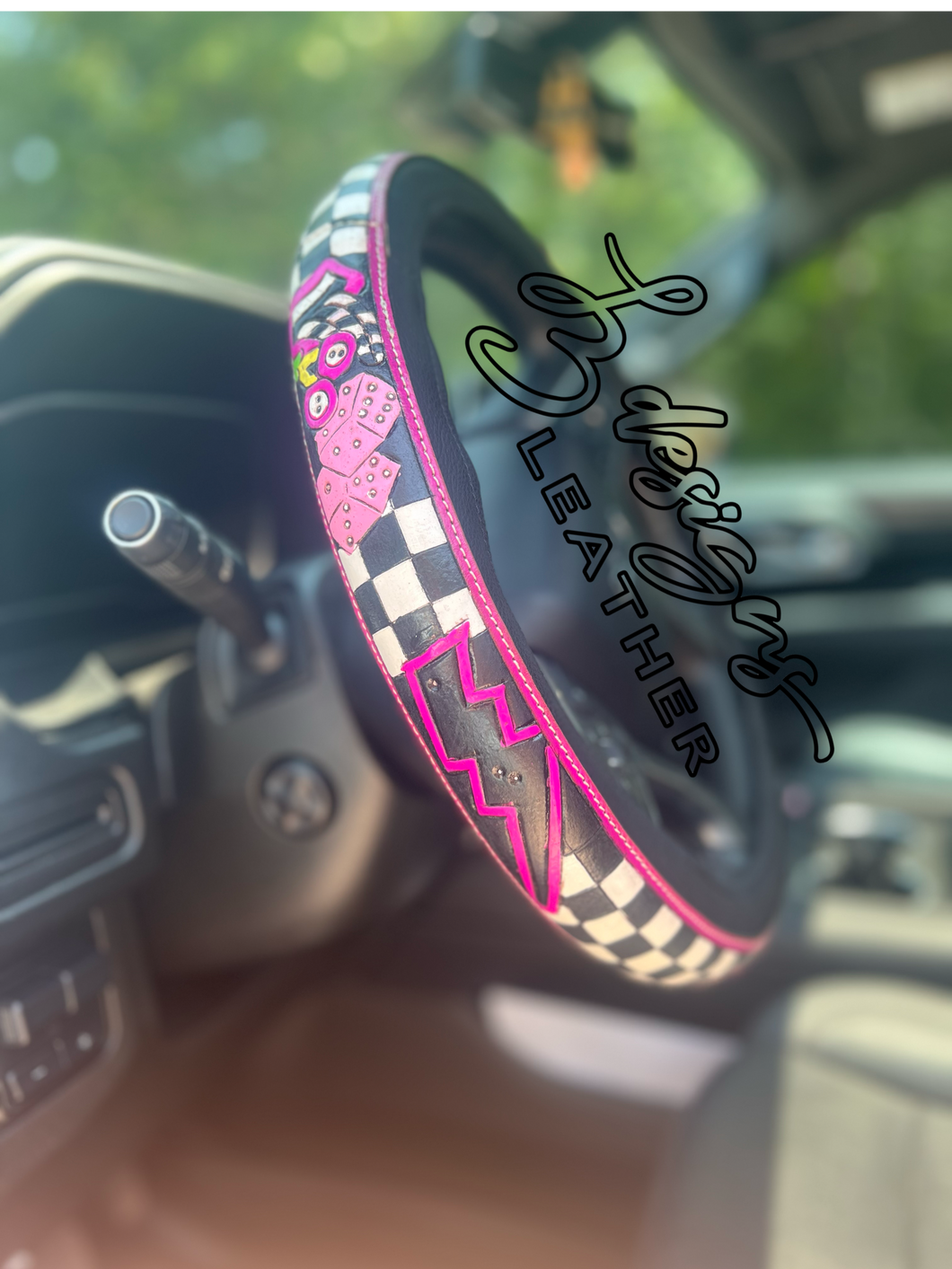 PINK Lighting Bolt Steering Wheel Cover (PRE-ORDER)