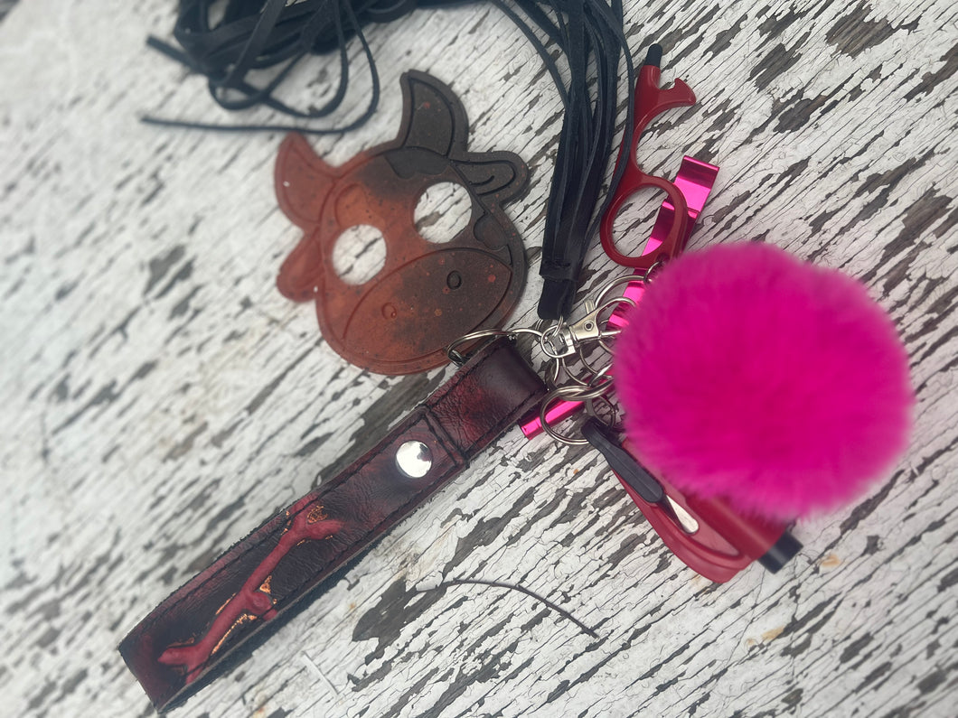 Cowgirl Safety Keychain