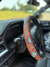 Load image into Gallery viewer, Spads Turq and Pink Steering Wheel Cover
