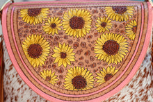 Load image into Gallery viewer, Dutton Sunflower Pink Tooled Flap CC
