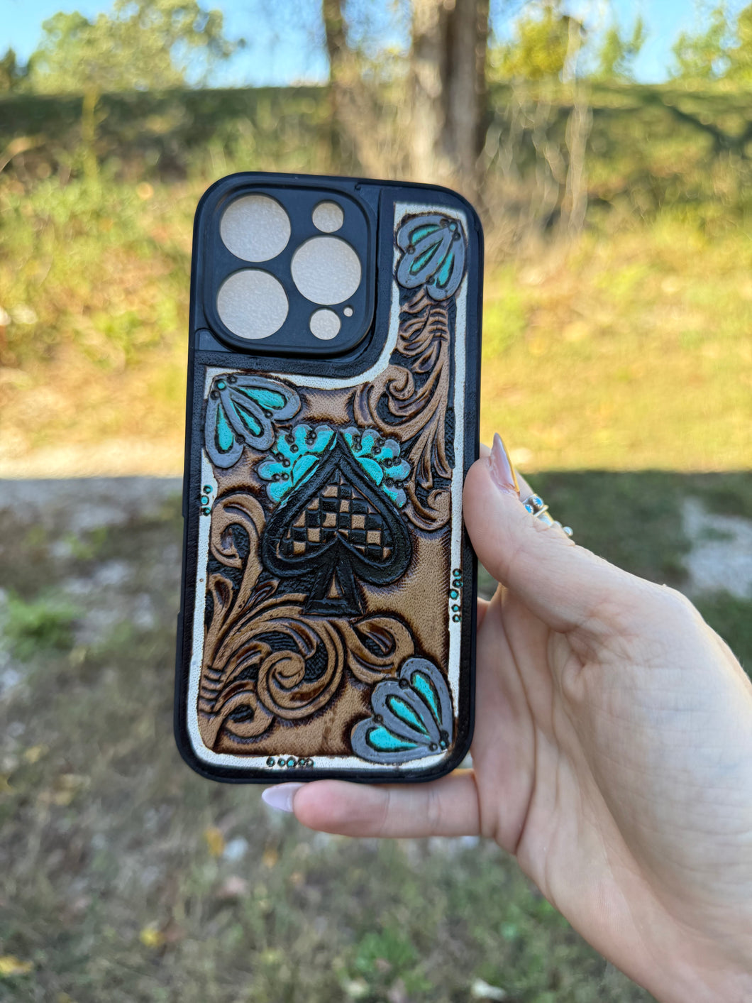 Spades Tooled Phone Case