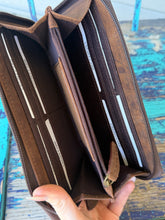 Load image into Gallery viewer, Sunflower Large Zippered Wallet
