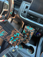 Load image into Gallery viewer, Aztec Tooled Leather Car Accessories Bundle 15” Standard
